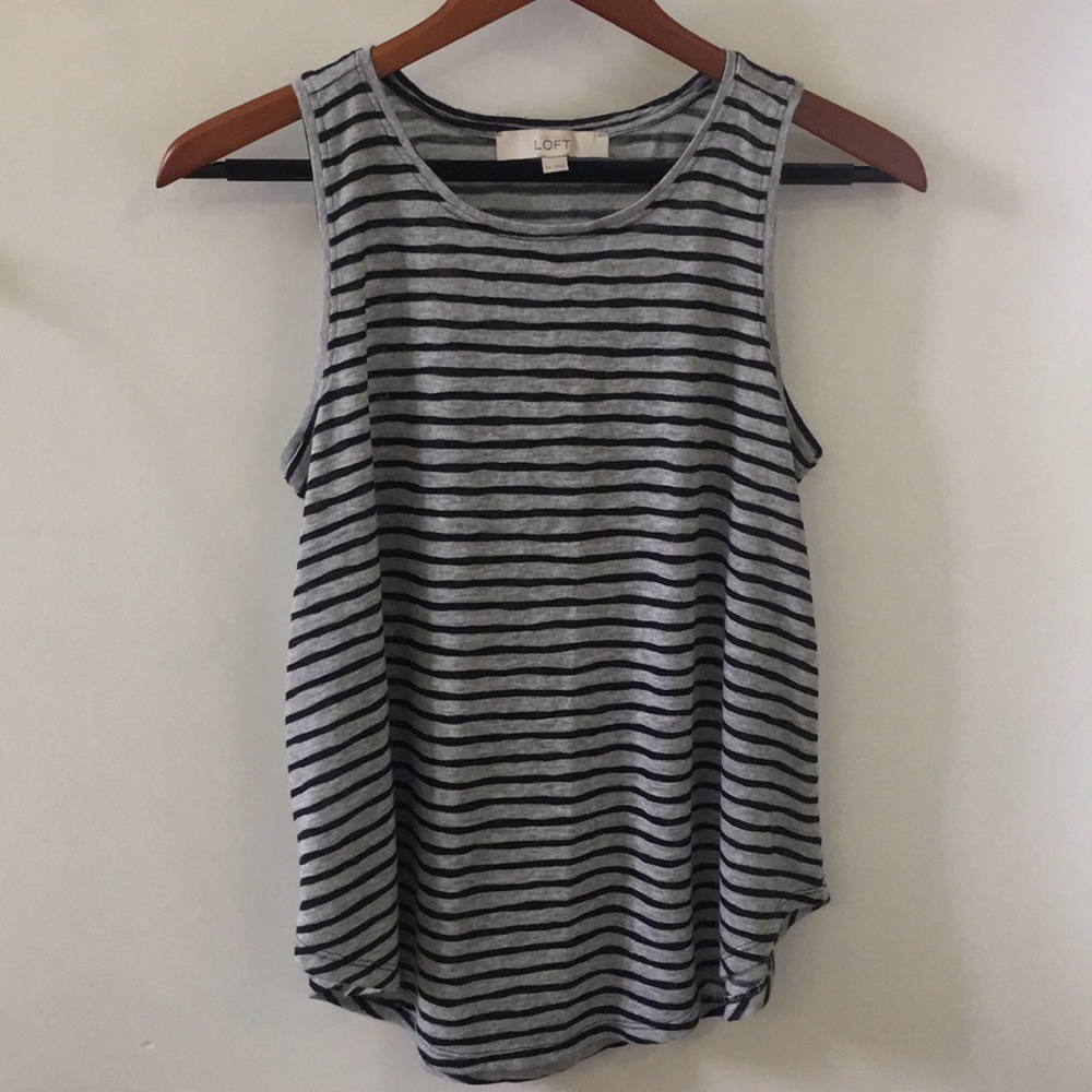 Loft gray and black tank